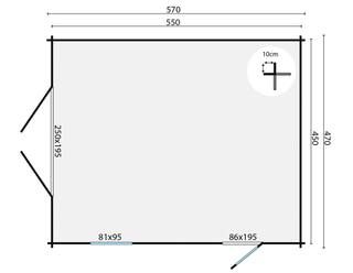 Garage Rydell | 58 mm | vuren grijs geïmpregneerd — 3