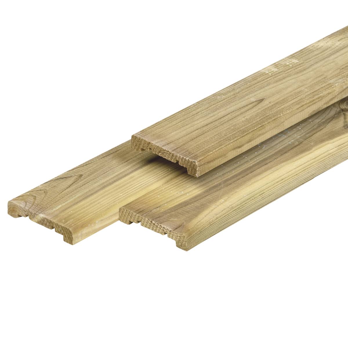 Grenen afdekkap 1,7 x 8,8 x 183 cm, vers, groen geïmpregneerd, geschaafd