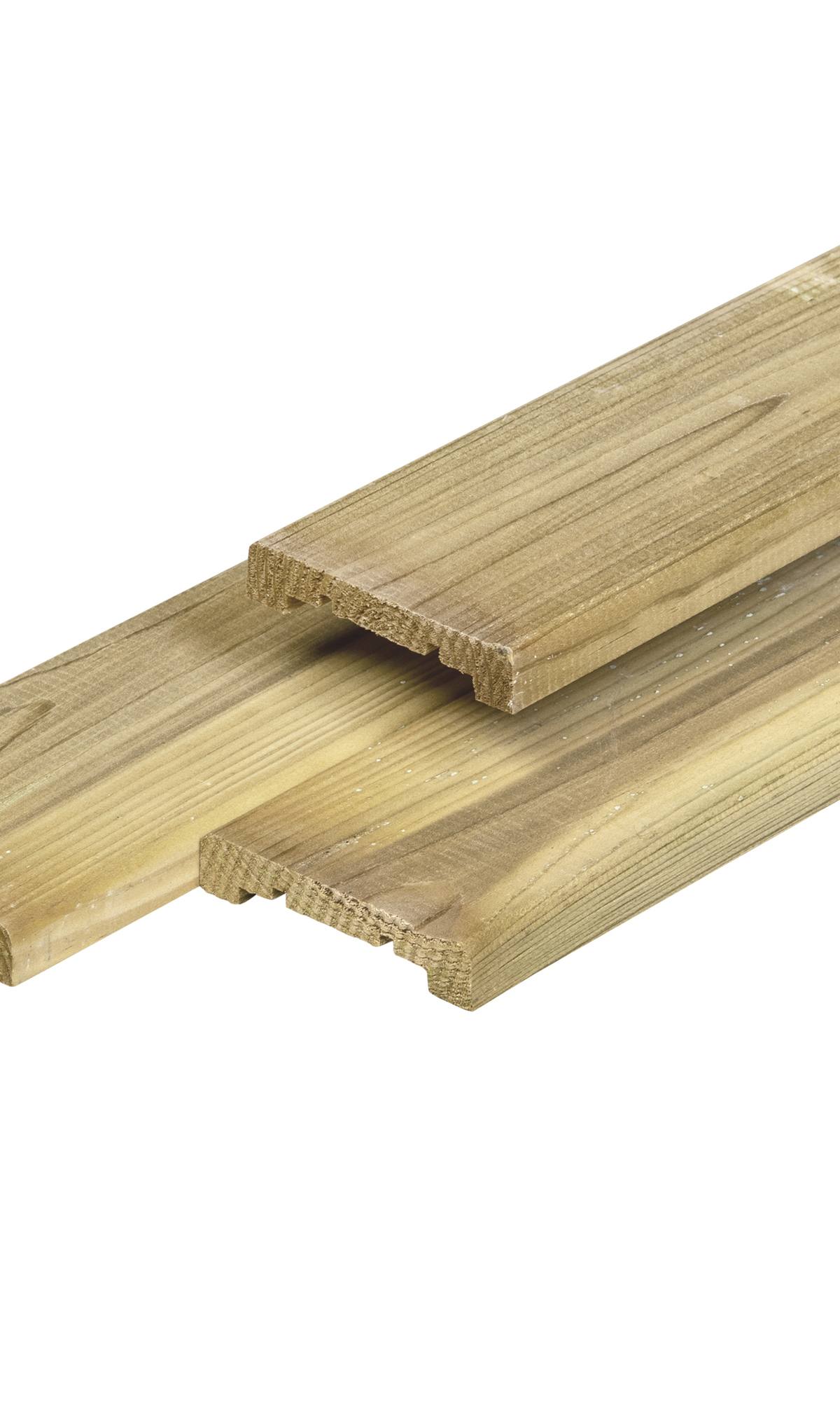 Grenen afdekkap 1,7 x 8,8 x 183 cm, vers, groen geïmpregneerd, geschaafd