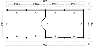 Hamar L Type 11 Douglas Gedroogd Potdekselplank blank — 2