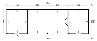 Hamar XL, Type 12 Douglas Gedroogd Potdekselplank blank — 2