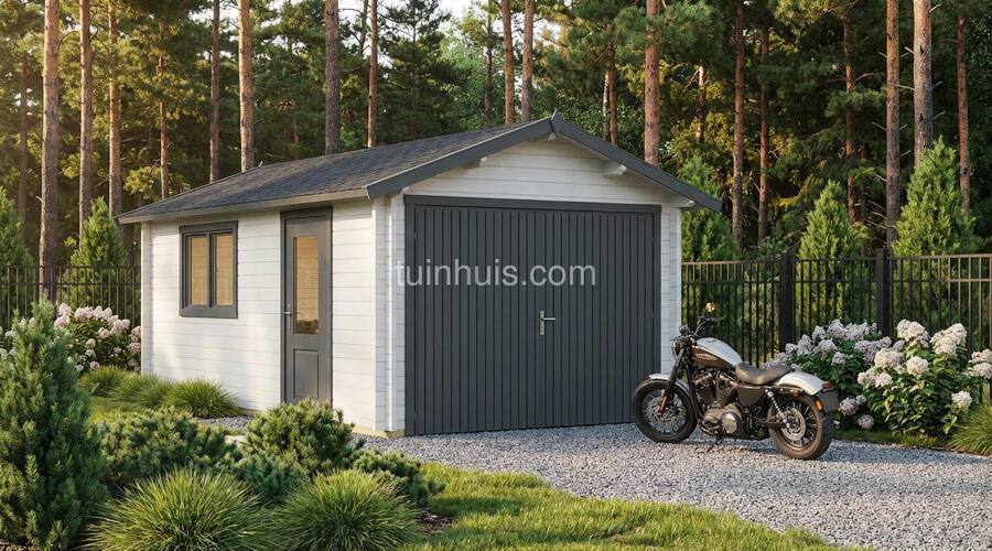 Houten garage Noord-Holland 3,2x5,2m 44mm