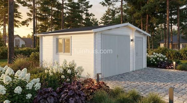 Houten garage Vlissingen 5x5m 44mm