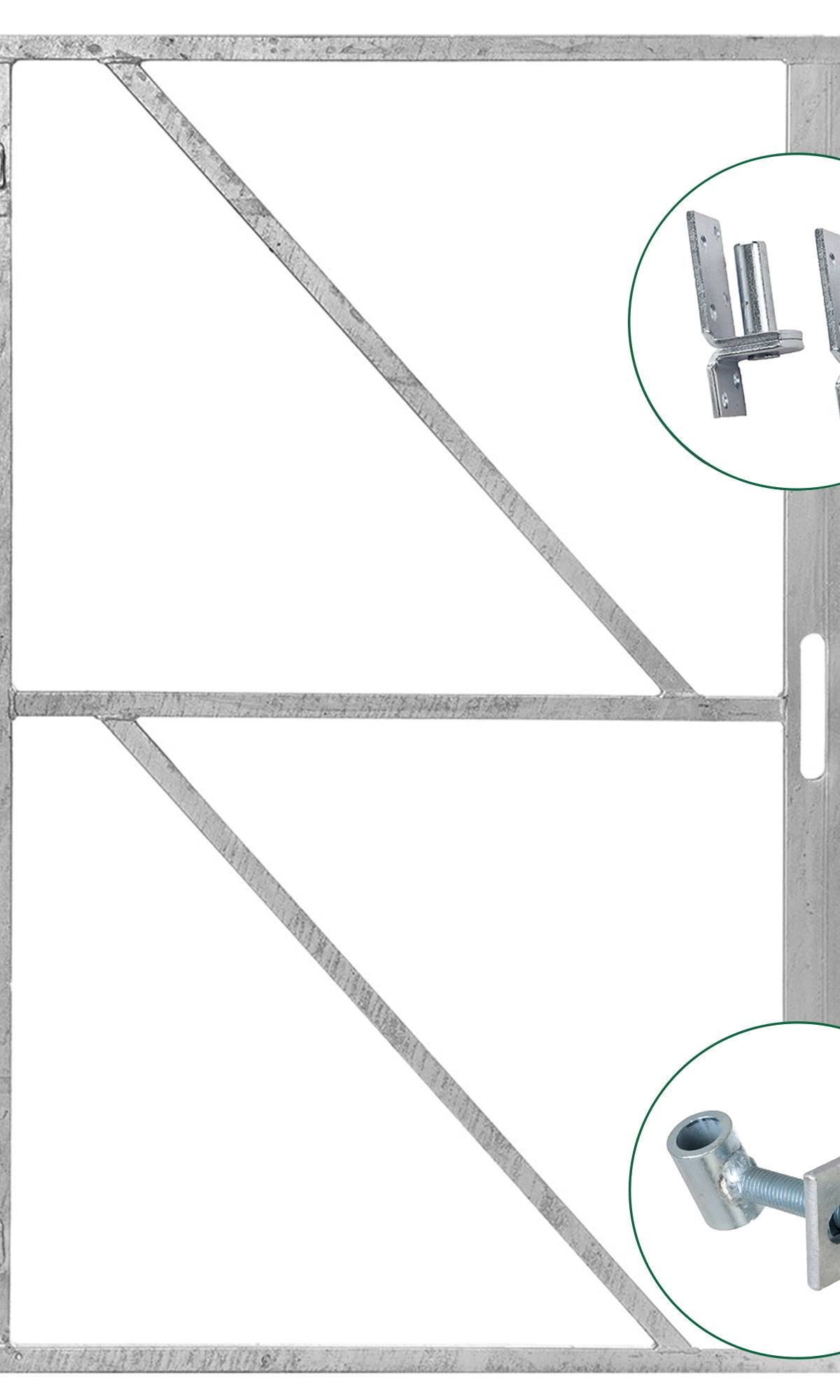 IJzeren deurframe met slotkastuitsparing 155x100cm