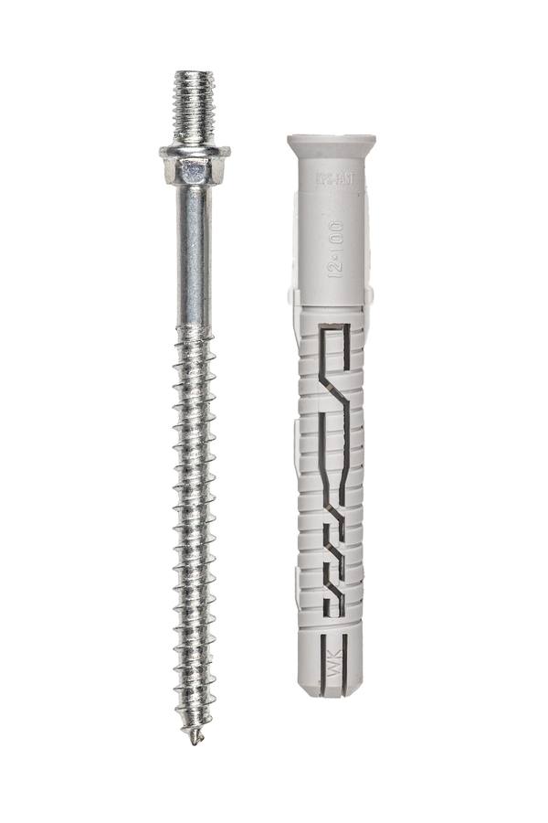 Indraaistift t.b.v. muurbeugel vuurverzinkt/zwart gecoat – M8 × 100 mm