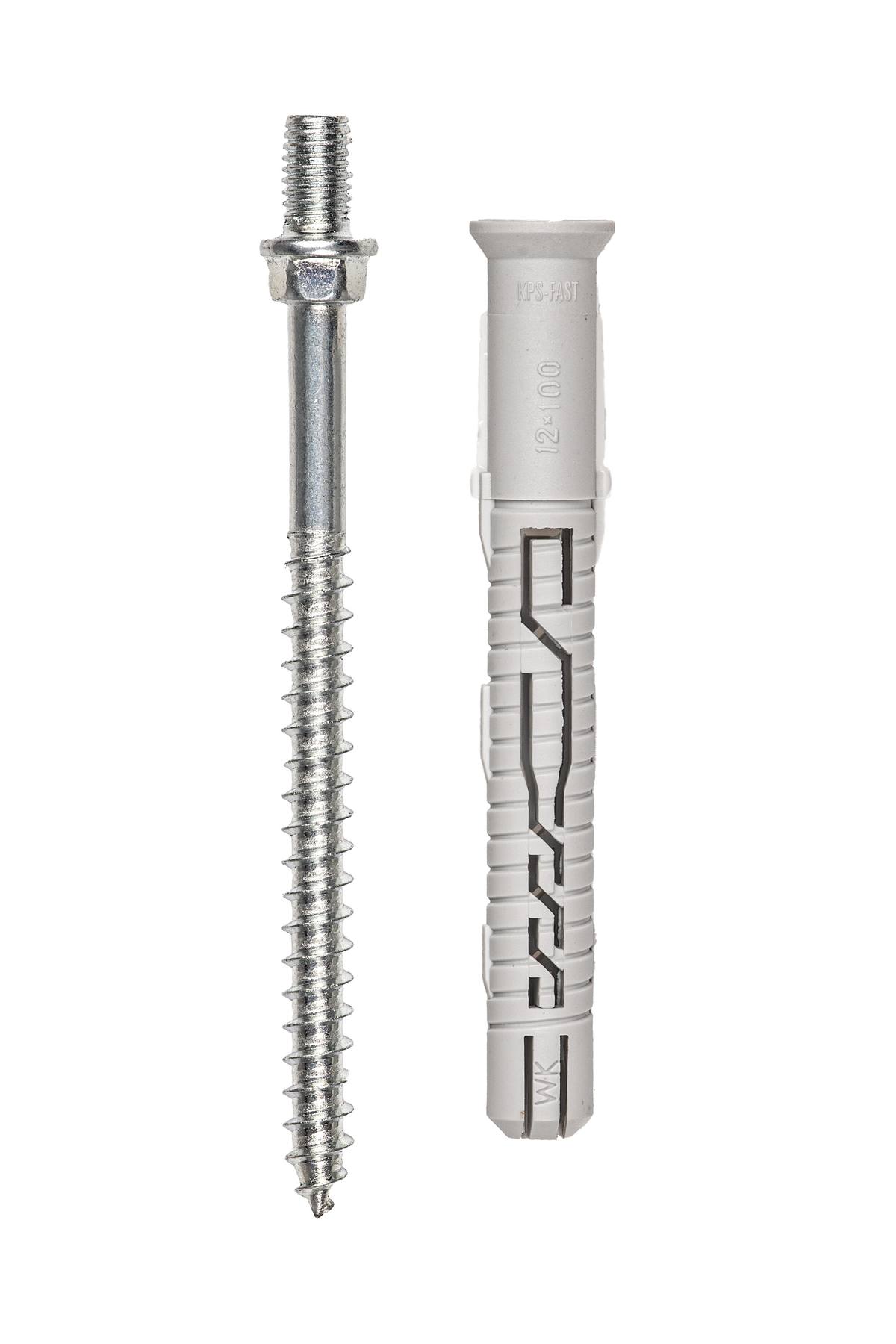 Indraaistift t.b.v. muurbeugel vuurverzinkt/zwart gecoat – M8 × 100 mm