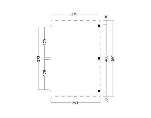 Kapschuur Billund XL, Uitbreidingset Red Class Wood 300 x 460 cm