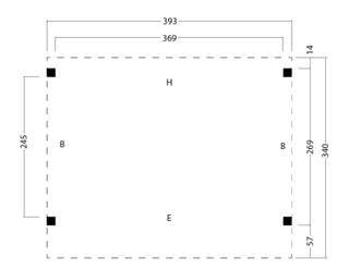 Kapschuur Economy basispakket Red Class Wood 400 x 300 cm — 2