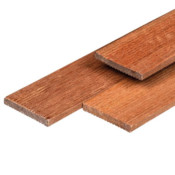 Keruing hardhout plank 1,2 x 9,0 x 180 cm kunstmatig gedroogd, geschaafd
