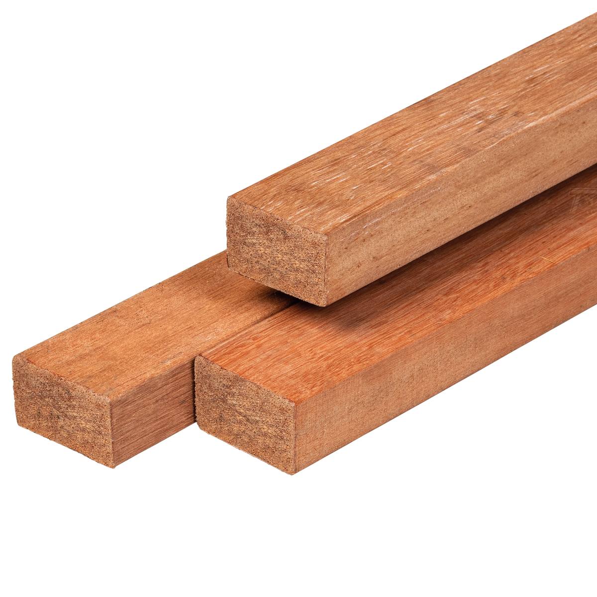 Keruing hardhout regel 4,4 x 6,8 x 305 cm kunstmatig gedroogd, geschaafd, 4 ronde hoeken