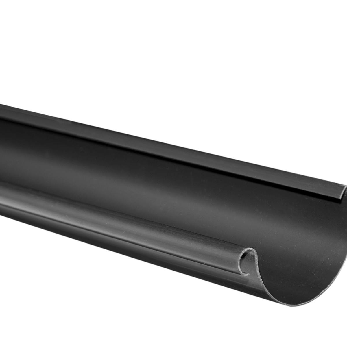 Kunststof mastgoot L200 cm, 100 mm zwart