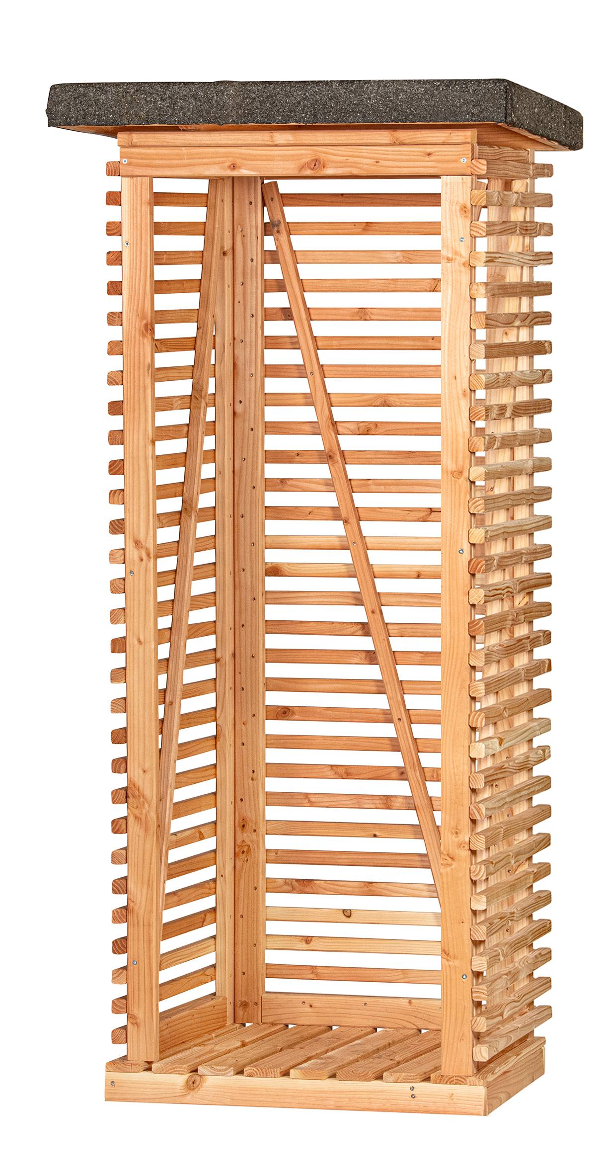 Openhaardhout berging, douglas B85 x D80 x H190 cm