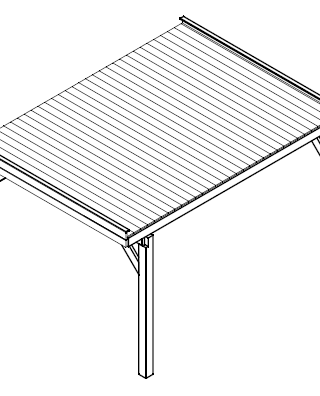 Oslo XL, Uitbreidingsset douglas gedroogd incl. EPDM — 1