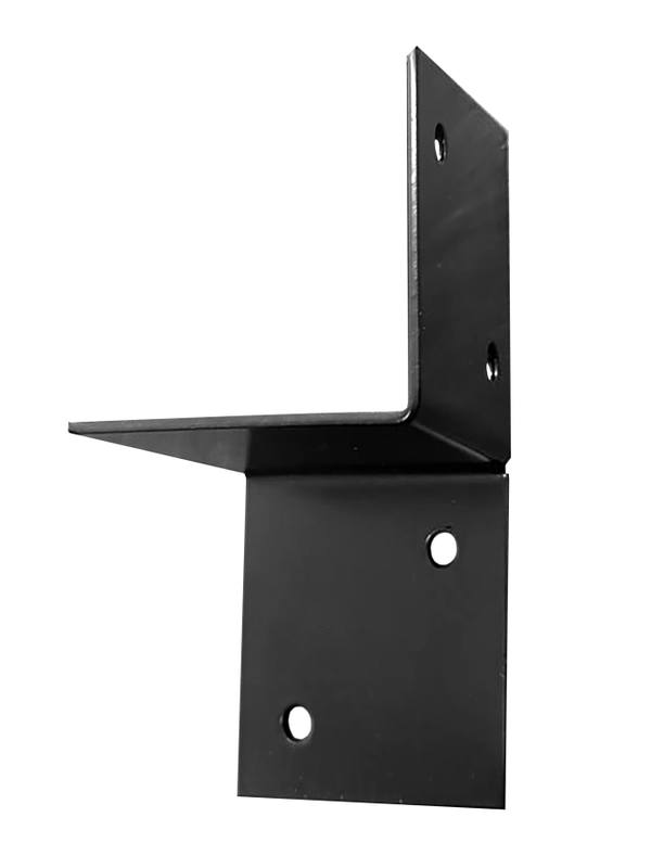 Pergola muurelement voor 9 x 9 cm balken, rechts, zwart gepoedercoat, incl. bevestigingsset