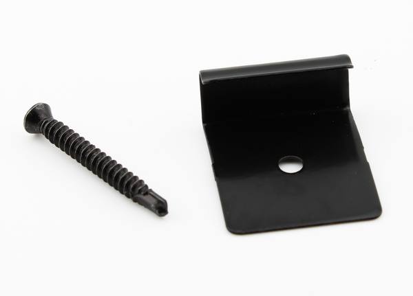 PuraFix vlonderplank beginclip RVS zwart voor blinde bevestiging - set 50 stuks