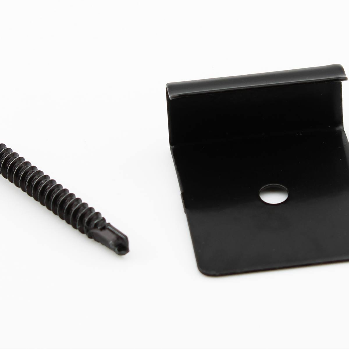 PuraFix vlonderplank beginclip RVS zwart voor blinde bevestiging - set 50 stuks