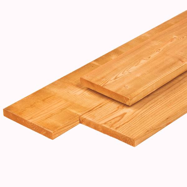 Red Class Wood douglas plank 1,6 x 14,0 x 400 cm, gedroogd, geïmpregneerd, geschaafd, 4 ronde hoeken