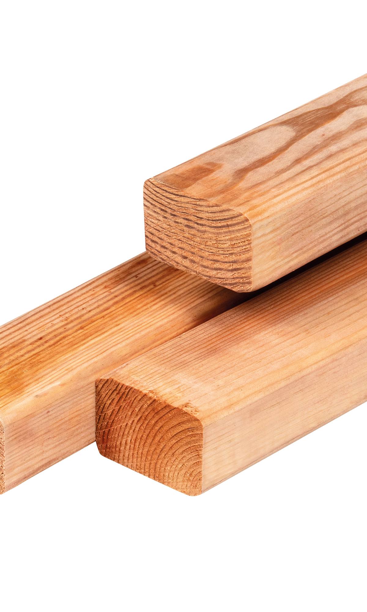 Red Class Wood ME vuren regel 4,5 x 7,0 x 300 cm, gedroogd, geïmpregneerd, geschaafd, 4 ronde hoeken