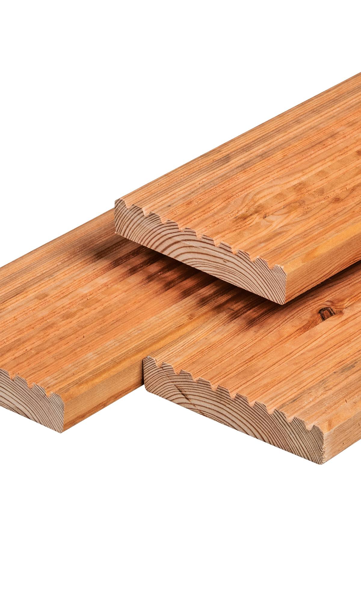 Red Class Wood ME vuren vlonderplank 2,8 x 14,5 x 300 cm, gedroogd, geïmpregneerd, geschaafd, 1 zijde 9 groeven