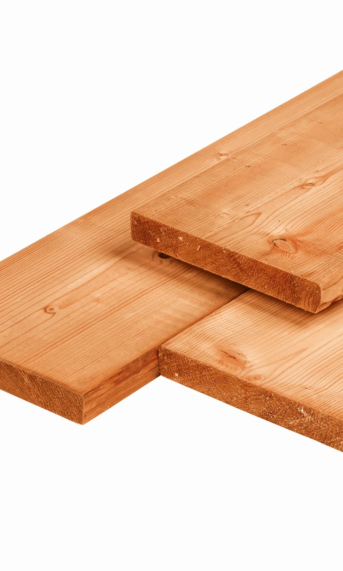 Red Class Wood ME vuren vlonderplank 2,8 x 19,5 x 300 cm, gedroogd, geïmpregneerd, 3 zijden geschaafd, 1 zijde fijnbezaagd