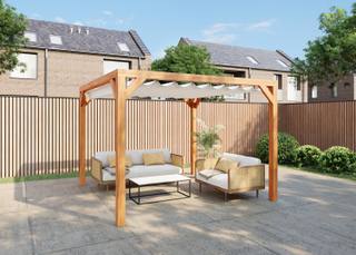 Red Class Wood pergola 324 x 324 cm — 1