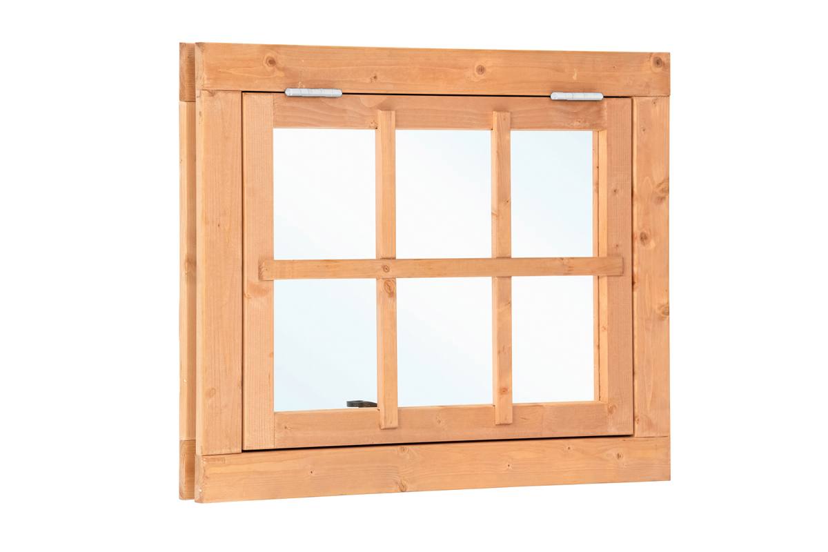 Red Class Wood uitzetraam, 6-ruits Uitzetraam B900 x H700 mm buitenmaat (rvs beslagset)