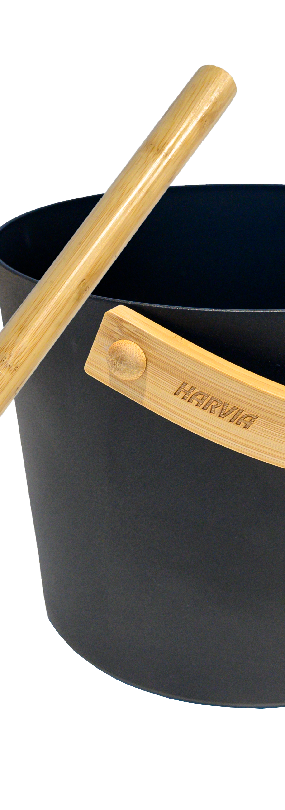 Sauna accessoire Harvia emmer en pollepel staal zwart
