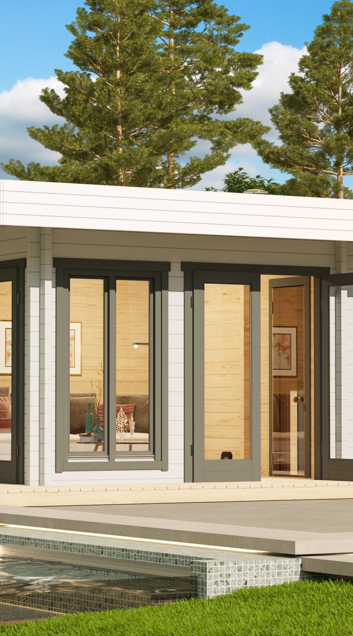 Sauna huis Kristinestad | 70 mm | onbehandeld