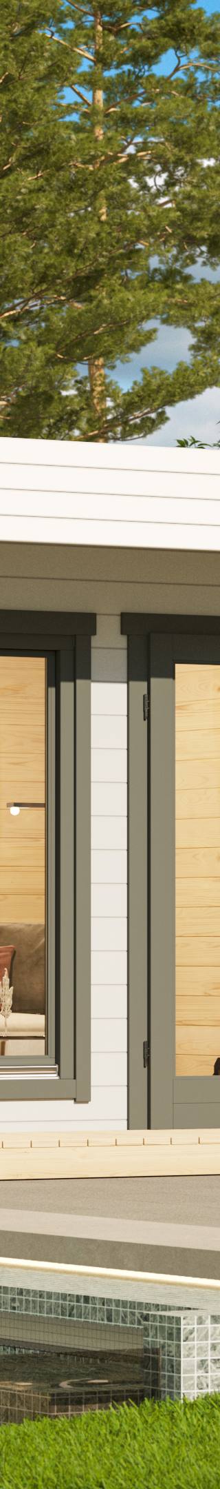 Sauna huis Kristinestad | 70 mm | onbehandeld — 1