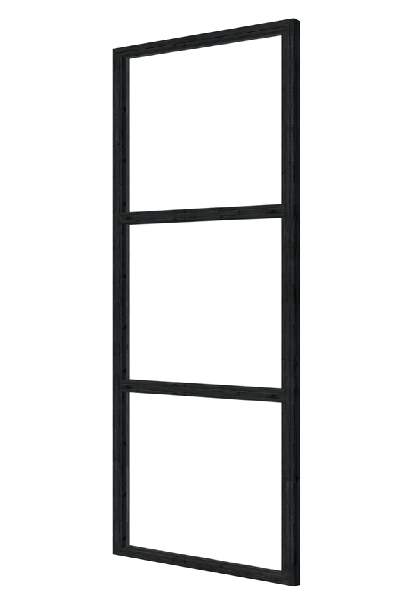Steellook glaswand 82,5 x 212 cm, zwart