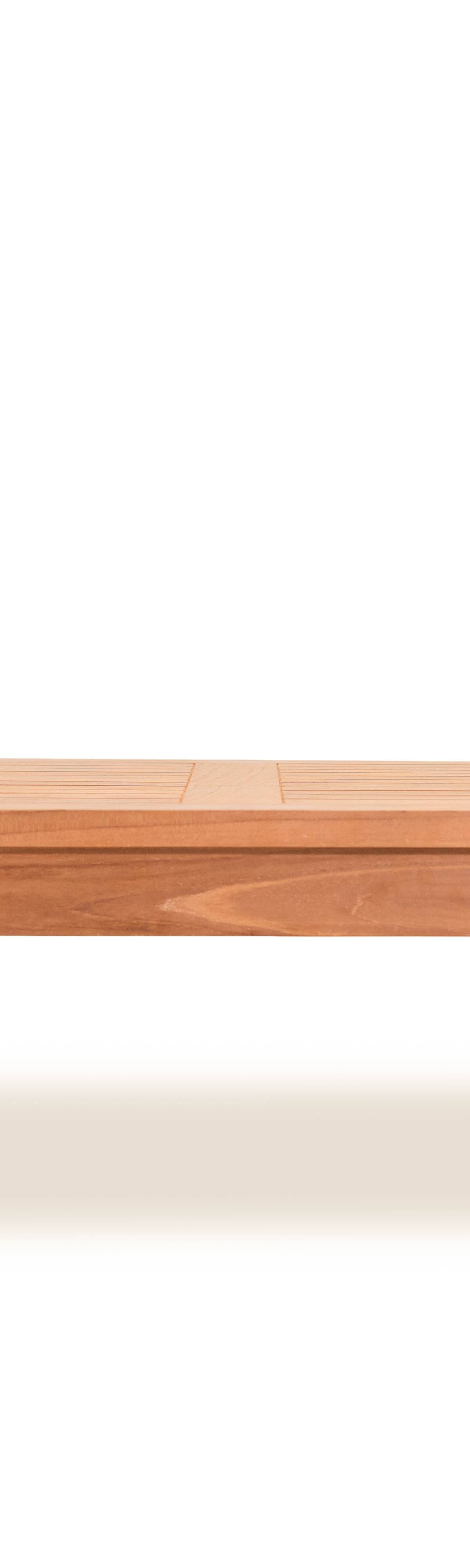 Teak modulaire lounge set Tambora – Bijzettafel/Hocker incl. kussen en glasplaat – 80 x 80 x H30/40cm