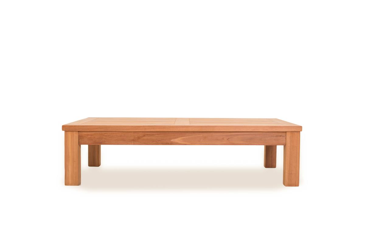 Teak modulaire lounge set Tambora – Bijzettafel/Hocker incl. kussen en glasplaat – 80 x 80 x H30/40cm