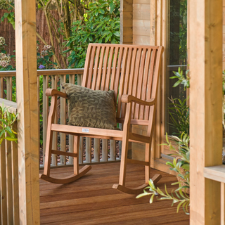 Teak schommelstoel — 1
