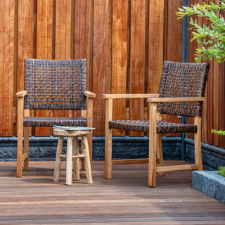 Teak tuinstoel Madiun (set van 2 stoelen) — 1