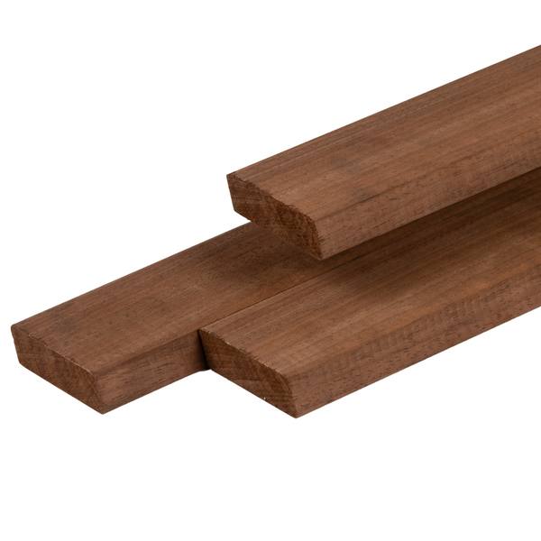 Thermoline ayous hardhout rhombus profiel 1,8 x 6,8 x 245 cm thermisch gemodificeerd, geschaafd