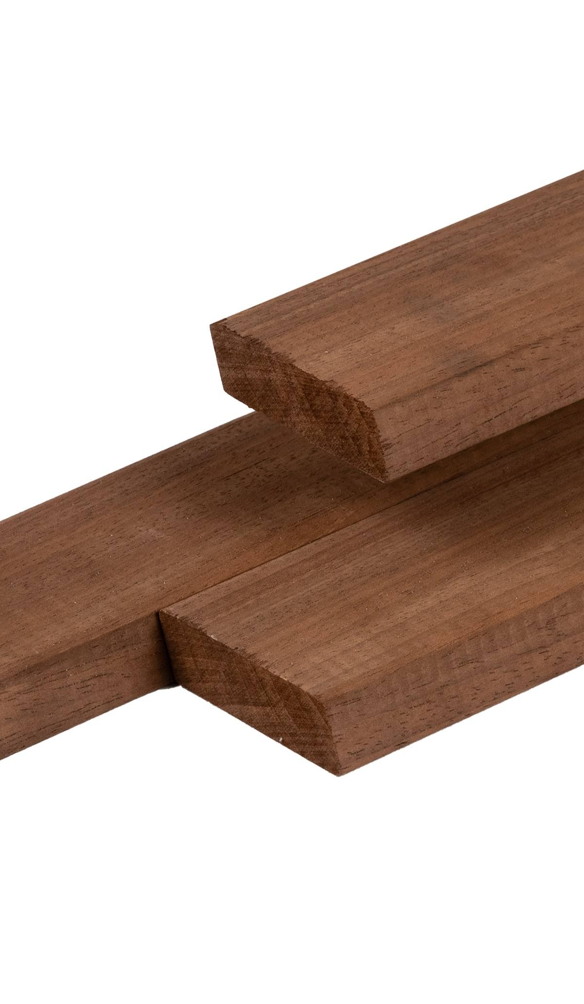 Thermoline ayous hardhout rhombus profiel 1,8 x 6,8 x 245 cm thermisch gemodificeerd, geschaafd