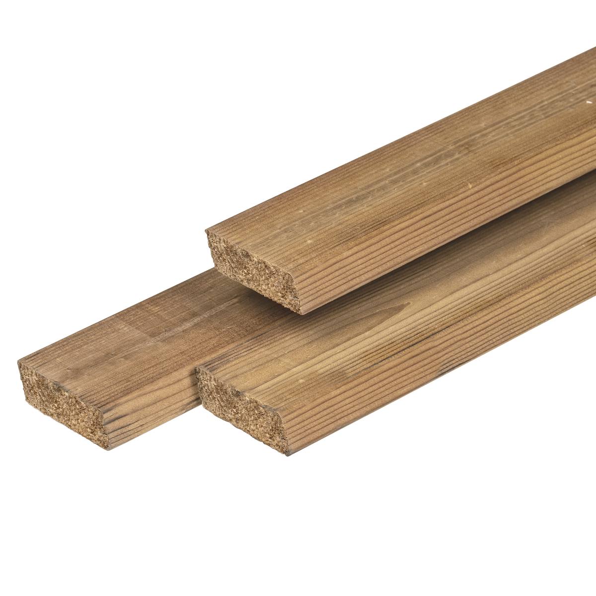 Thermoline grenen rhombus profiel 2,0 x 6,5 x 360 cm, gedroogd, thermisch gemodificeerd, geschaafd