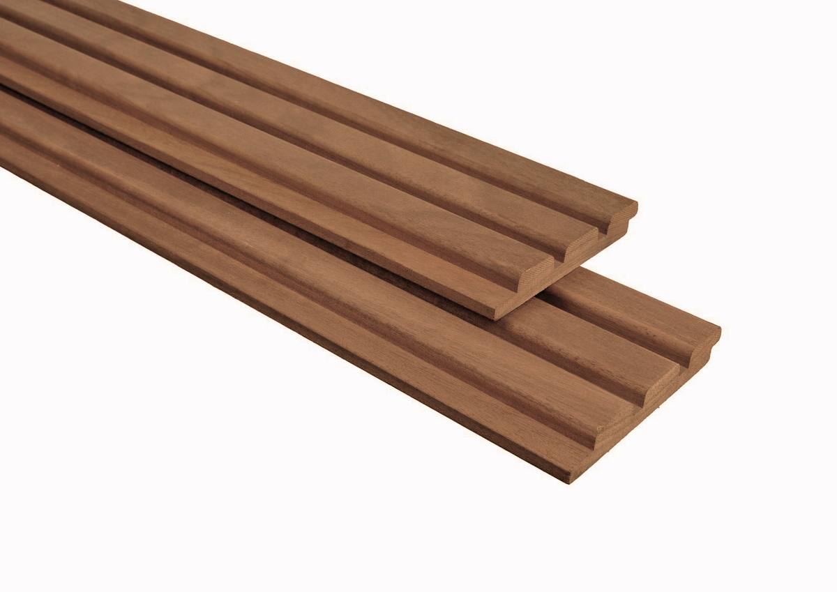 TimbraTech Advance amescla hardhout triple profiel 2,1 x 14,5 x 215 cm, thermisch gemodificeerd, geschaafd