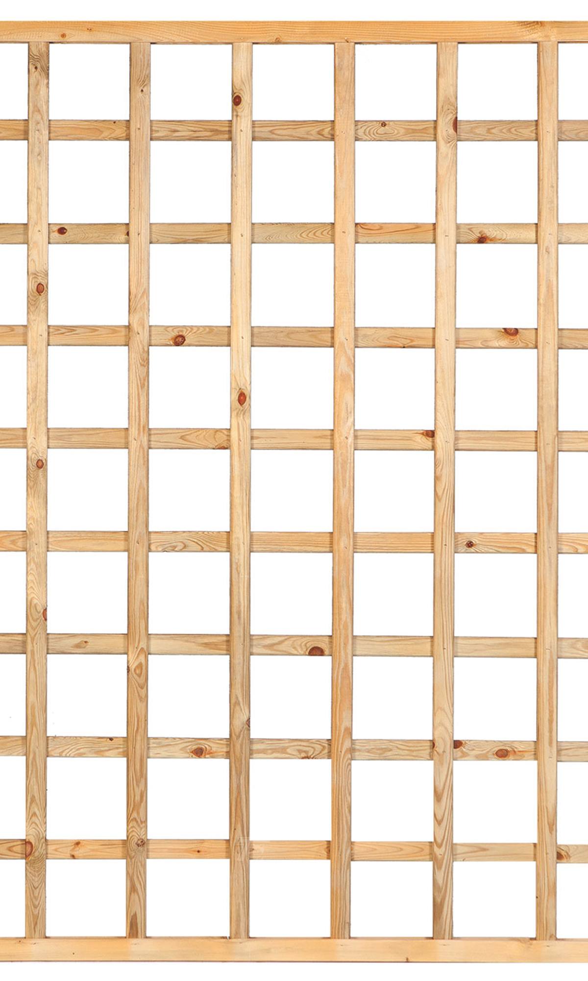 Trellis recht, lamel 1,3 x 2,5 cm grenen groen geïmpregneerd H180 x B180 cm