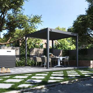 Tuindeco Advance line vrijstaande aluminium overkapping 300 x 300 x 255 cm antraciet — 1