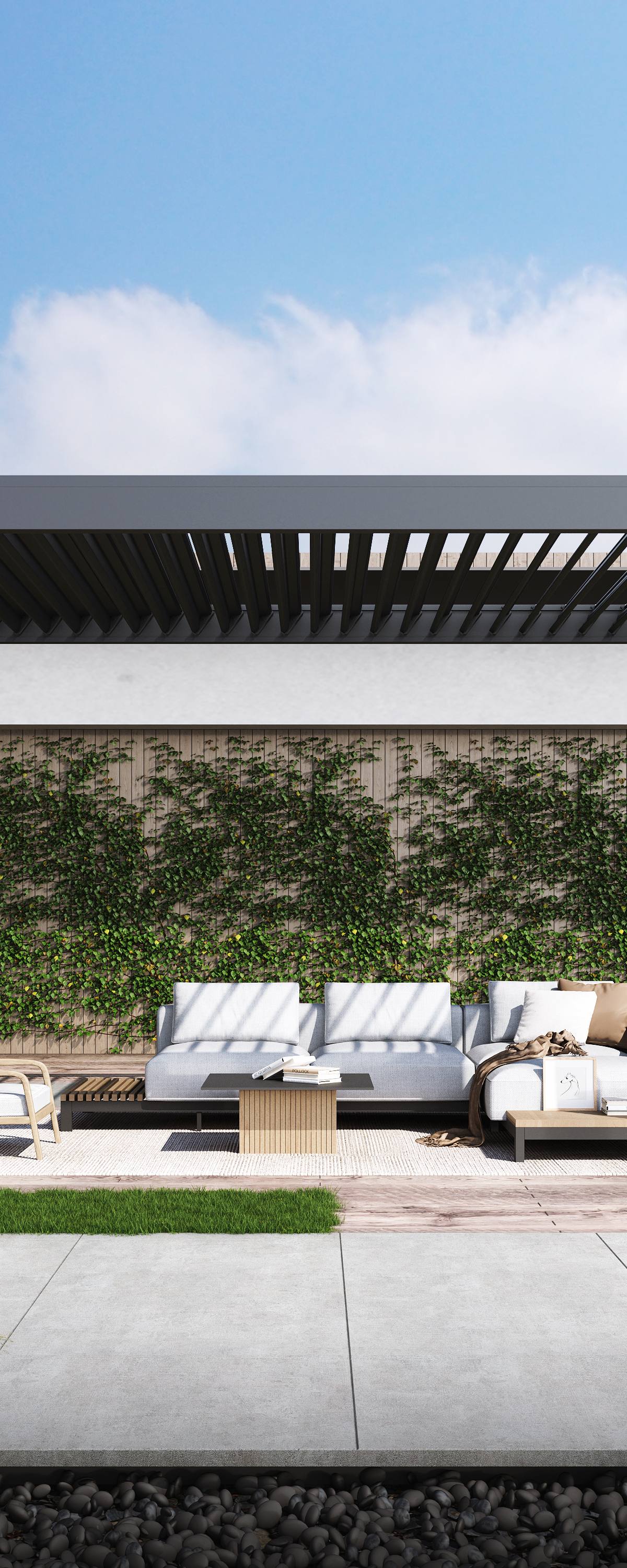 Tuindeco Advance line vrijstaande aluminium overkapping 300 x 400 x 255 cm antraciet
