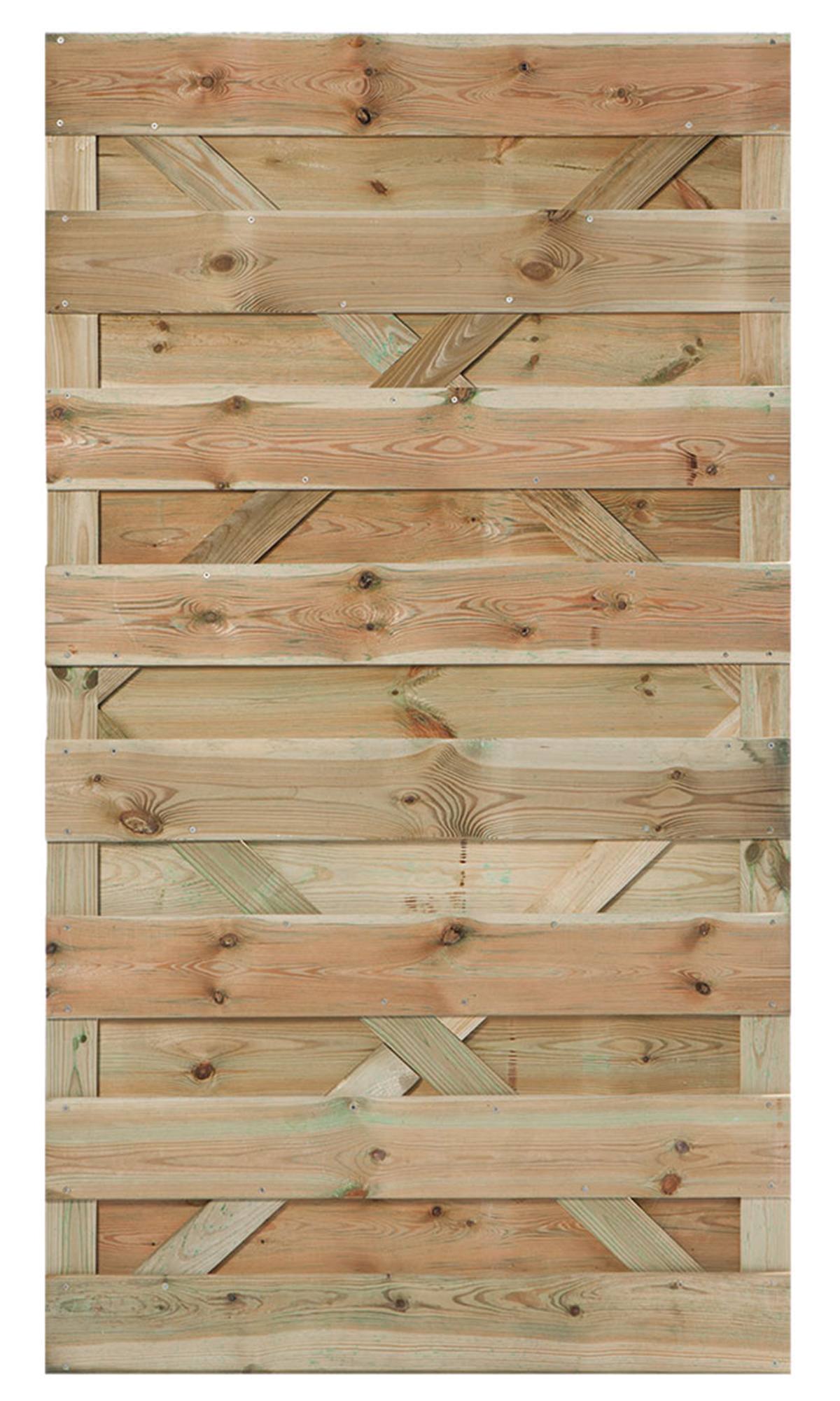Tuindeur Erica grenen groen geïmpregneerd 180 x 100 cm