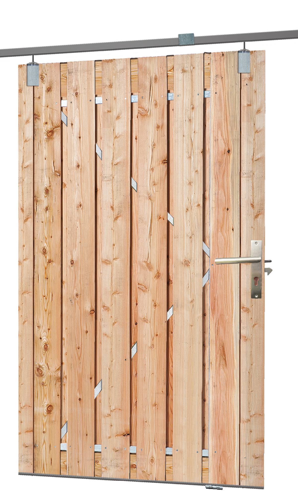 Tuindeur schuifsysteem Douglas H195 x 130 cm