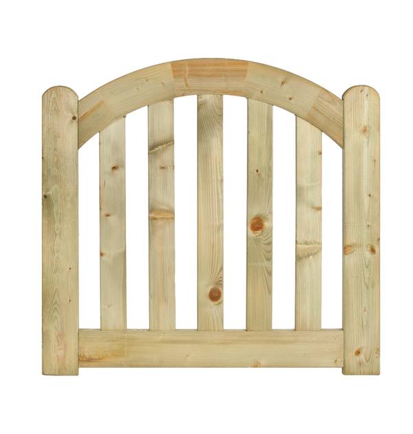 Tuinhekdeur grenen groen geïmpregneerd de Luxe 80 x 100 x D4 cm