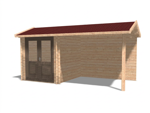 Tuinhuis Rijsenhout met overkapping 2,5x5 28mm