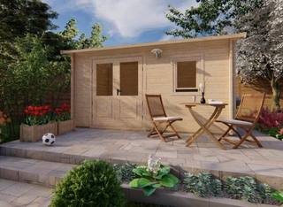 Tuinkantoor 4.5x2.5m | Zadeldak | helemaal compleet | pakket korting — 1