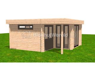 Tuinkantoor Asterix 5x4.95m 68mm alleen maatwerk leverbaar, prijs op aanvraag — 1