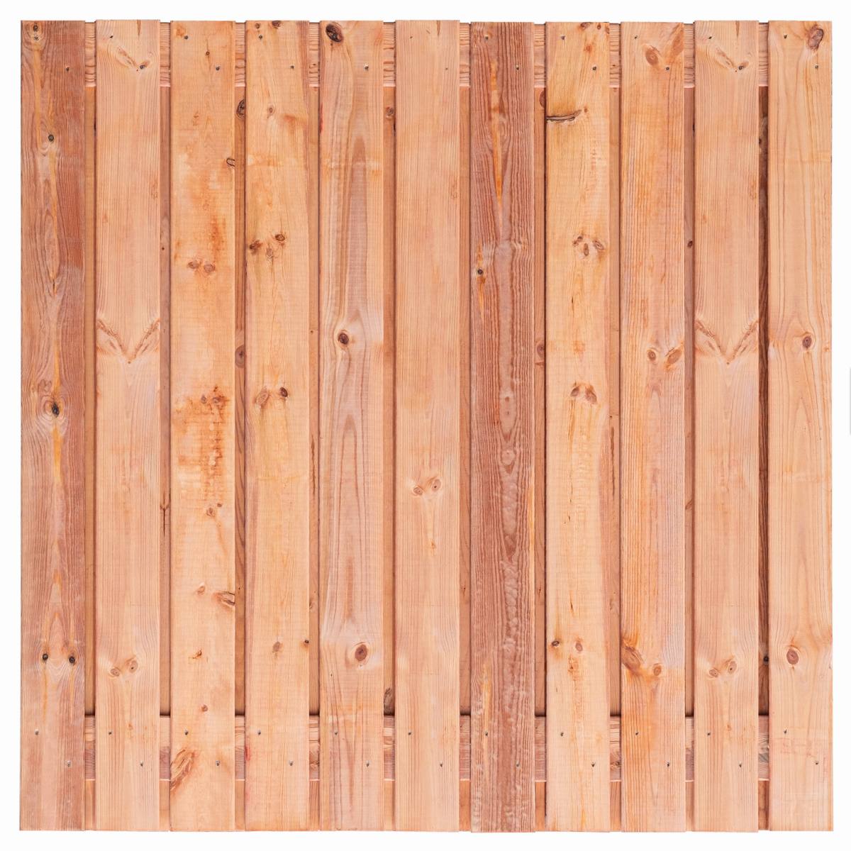 Tuinscherm Agadir, Red Class Wood geïmpregneerd ME vuren, RVS-geschroefd, 23-planks (21+2) 180 x 180 cm