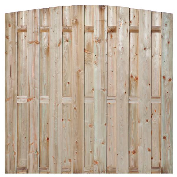 Tuinscherm Den Haag toog, groen geïmpregneerd grenen, geschroefd, 18-planks (15+3) 180 x 180 cm