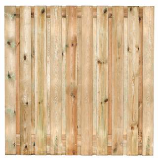 Tuinscherm Enschede, groen geïmpregneerd grenen, RVS-geschroefd, 21-planks (19+2) 180 x 180 cm — 1